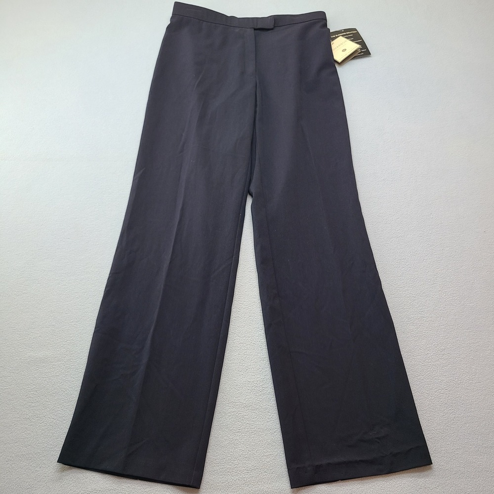Sag Harbor Dress Pants Women 8 Navy New Slimming Solution Stretch Straight Leg